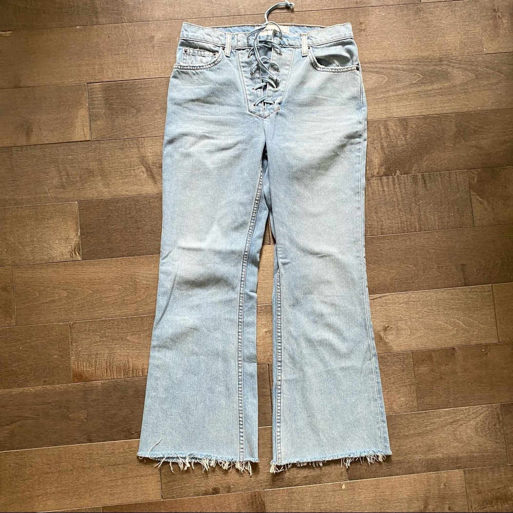 Reformation Jean High rise flare jeans tie waist